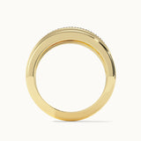 Bold Criss Cross Diamond Band