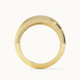 Bold Criss Cross Diamond Band