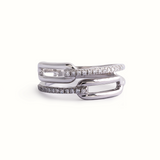 Twin Paperclip Diamond Band