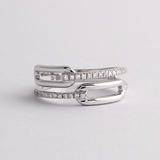 Twin Paperclip Diamond Band