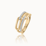 Twin Paperclip Diamond Band