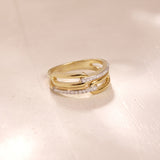 Twin Paperclip Diamond Band