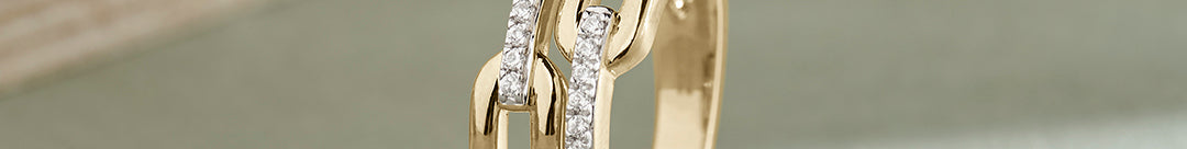 Twin Paperclip Diamond Band