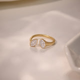 Twin Open Diamond Ring