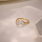 Twin Open Diamond Ring