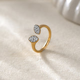 Twin Open Diamond Ring