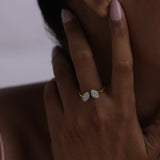 Twin Open Diamond Ring
