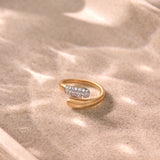 Radiant Flow Diamond Ring