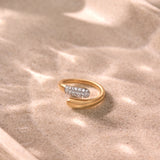 Radiant Flow Diamond Ring