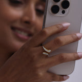 Quiet Curve Diamond Ring