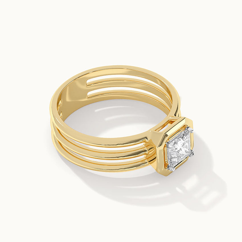 Cushion Solitaire Ring, 14K Gold Vermeil, 5/8 ct Lab Grown Diamond-8