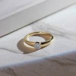 Round Diamond Ring, 14K Solid Gold, 1/10 ct Lab Grown Diamond-6