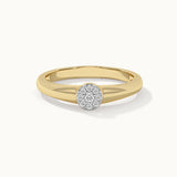 Round Diamond Ring, 14K Solid Gold, 1/10 ct Lab Grown Diamond-3