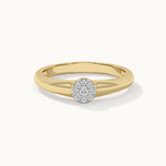 Round Diamond Ring, 14K Gold Vermeil, 1/10 ct Lab Grown Diamond-3