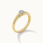 Round Diamond Ring, 14K Gold Vermeil, 1/10 ct Lab Grown Diamond-7