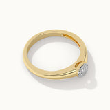 Round Diamond Ring, 14K Solid Gold, 1/10 ct Lab Grown Diamond-8