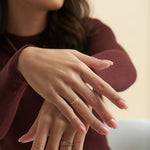 Round Diamond Ring, 14K Gold Vermeil, 1/10 ct Lab Grown Diamond-5