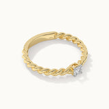 Twisted Diamond Ring, 14K Solid Gold, 1/5 ct Lab Grown Diamond-8