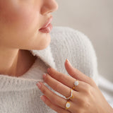 Hexagon Cluster Diamond Ring, 14K Solid Gold, 1/4 ct Lab Grown Diamond-4