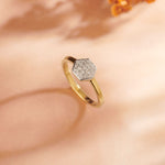 Hexagon Cluster Diamond Ring, 14K Solid Gold, 1/4 ct Lab Grown Diamond-5