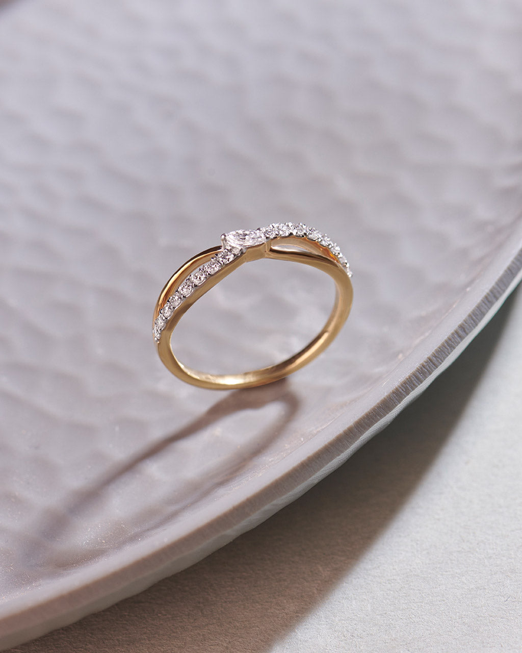 Marquise Diamond Infinity Ring