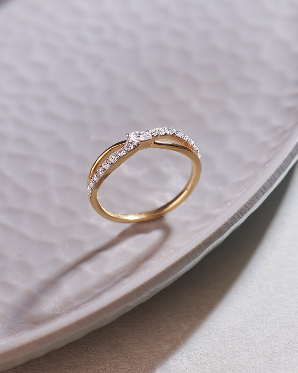 Marquise Diamond Infinity Ring, 14K Solid Gold, 1/4 ct Lab Grown Diamond-6