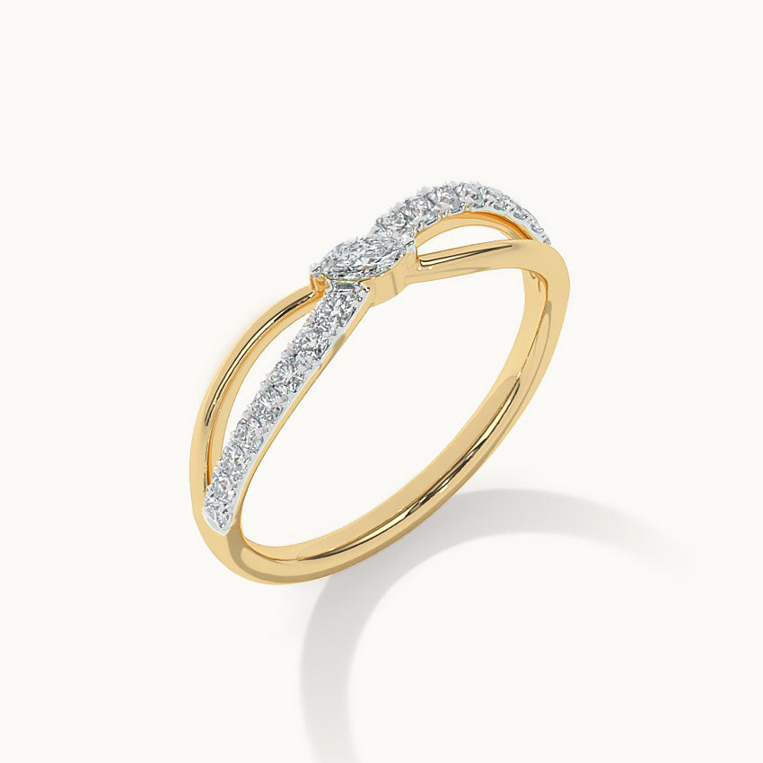 Marquise Diamond Infinity Ring, 14K Solid Gold, 1/4 ct Lab Grown Diamond-7