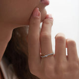 Marquise Diamond Infinity Ring, 14K Gold Vermeil, 1/4 ct Lab Grown Diamond-2