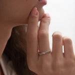 Marquise Diamond Infinity Ring, 14K Solid Gold, 1/4 ct Lab Grown Diamond-2