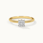 Classic Round Diamond Ring, 10K Solid Gold, 1/6 ct Lab Grown Diamond-3