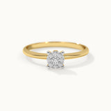 Classic Round Diamond Ring, 10K Solid Gold, 1/6 ct Lab Grown Diamond-3