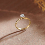 Classic Round Diamond Ring, 10K Solid Gold, 1/6 ct Lab Grown Diamond-6