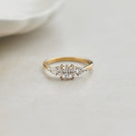Five Stone Marquise & Pear Diamond Ring, 14K Solid Gold, 1/2 ct Lab Grown Diamond-1