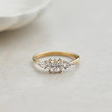 Five Stone Marquise & Pear Diamond Ring, 14K Gold Vermeil, 1/2 ct Lab Grown Diamond-6