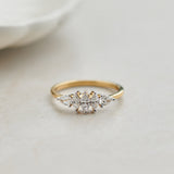 Five Stone Marquise & Pear Diamond Ring, 14K Solid Gold, 1/2 ct Lab Grown Diamond-6