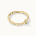 Classic Pear Diamond Ring, 14K Gold Vermeil, 1/6 ct Lab Grown Diamond-8