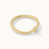 Classic Pear Diamond Ring, 14K Gold Vermeil, 1/6 ct Lab Grown Diamond-8
