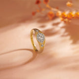Modern Diamond Signet Ring, 14K Solid Gold, 1/2 ct Lab Grown Diamond-1