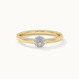 Round Cluster Diamond Ring, 14K Solid Gold, 1/20 ct Lab Grown Diamond-3