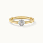Round Cluster Diamond Ring, 14K Gold Vermeil, 1/20 ct Lab Grown Diamond-3