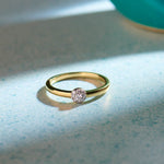 Round Cluster Diamond Ring, 14K Solid Gold, 1/20 ct Lab Grown Diamond-6