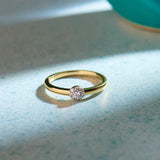 Round Cluster Diamond Ring, 14K Solid Gold, 1/20 ct Lab Grown Diamond-6