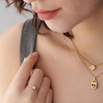 Round Cluster Diamond Ring, 14K Gold Vermeil, 1/20 ct Lab Grown Diamond-5
