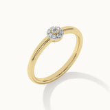 Round Cluster Diamond Ring, 14K Gold Vermeil, 1/20 ct Lab Grown Diamond-7
