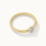 Round Cluster Diamond Ring, 14K Gold Vermeil, 1/20 ct Lab Grown Diamond-8
