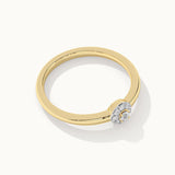 Round Cluster Diamond Ring, 14K Gold Vermeil, 1/20 ct Lab Grown Diamond-8