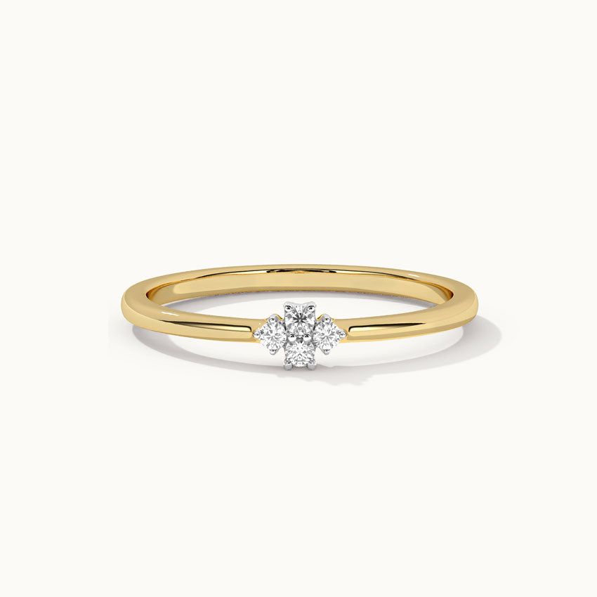 Floral Diamond Stackable Ring