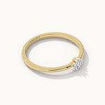 Floral Diamond Stackable Ring, 14K Gold Vermeil, 1/20 ct Lab Grown Diamond-8