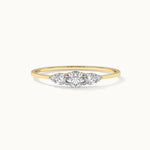 Five Stone Diamond Ring, 14K Gold Vermeil, 1/4 ct Lab Grown Diamond-5