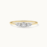 Five Stone Diamond Ring, 14K Solid Gold, 1/4 ct Lab Grown Diamond-5
